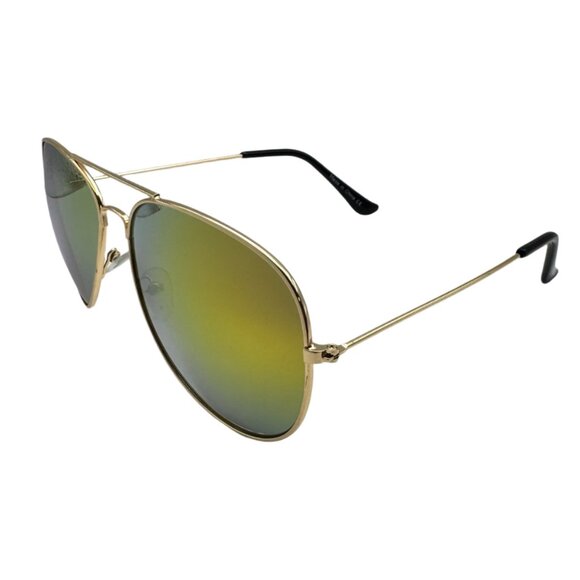 9000 | Goue Mirror Aviator Sunglasses - Picture 3 of 5